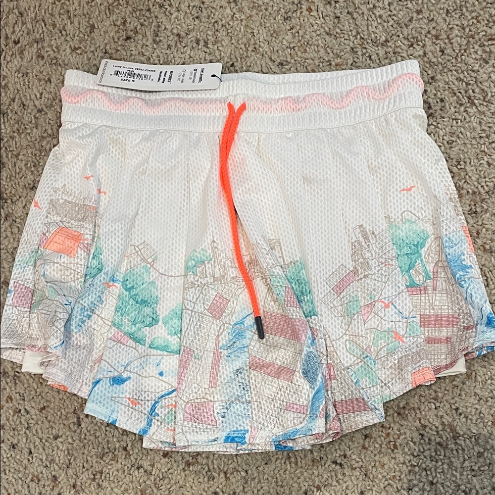Lucky in Love White and Orange Skirt